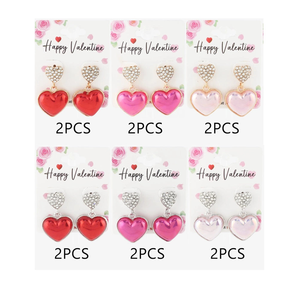 Sparkling Double Heart Dangle Earrings – The Ultimate Romantic Accessory