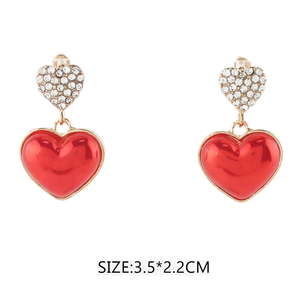 Sparkling Double Heart Dangle Earrings – The Ultimate Romantic Accessory