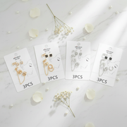 6pc Ear Cuff & Stud Set – Trendy Non-Pierced Cuffs with Clover & Crystal Studs (12pc)
