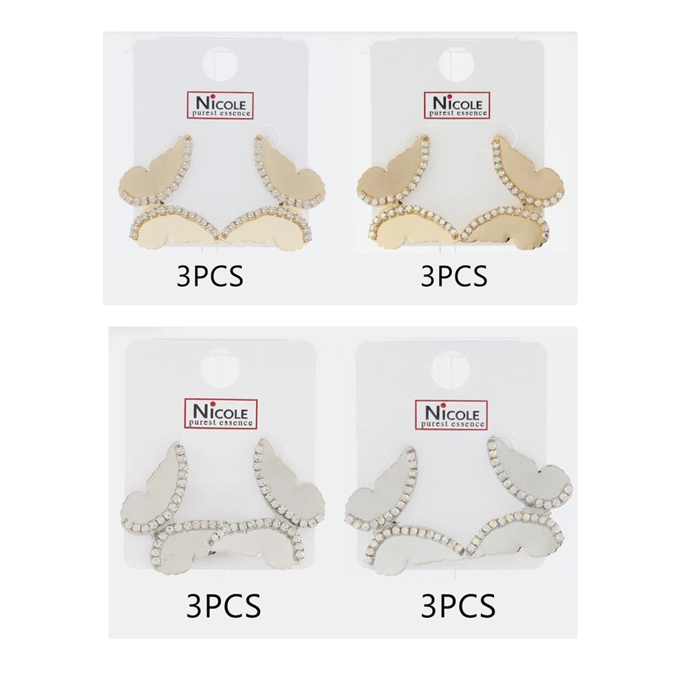 Dainty Iridescent Butterfly Post Earrings (CR4213)