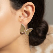 Dainty Iridescent Butterfly Post Earrings (CR4213)