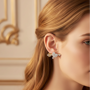 Rhinestone Heart & Cupid's Arrow Post Stud Earrings (12-Pair Dozen Pack, Gold & Silver) (CR4442)