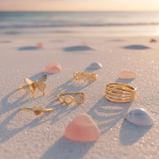 Gold Toe Ring Set - Summer Style & Beach Ready Jewelry