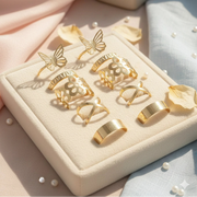 10-Piece Gold Adjustable Toe Ring Set | Summer Beach & Foot Jewelry