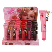 Rimocoo DNV-3885 Fruit Lip Gloss with Charm Keychain – Assorted Flavors, 24 PCS Box