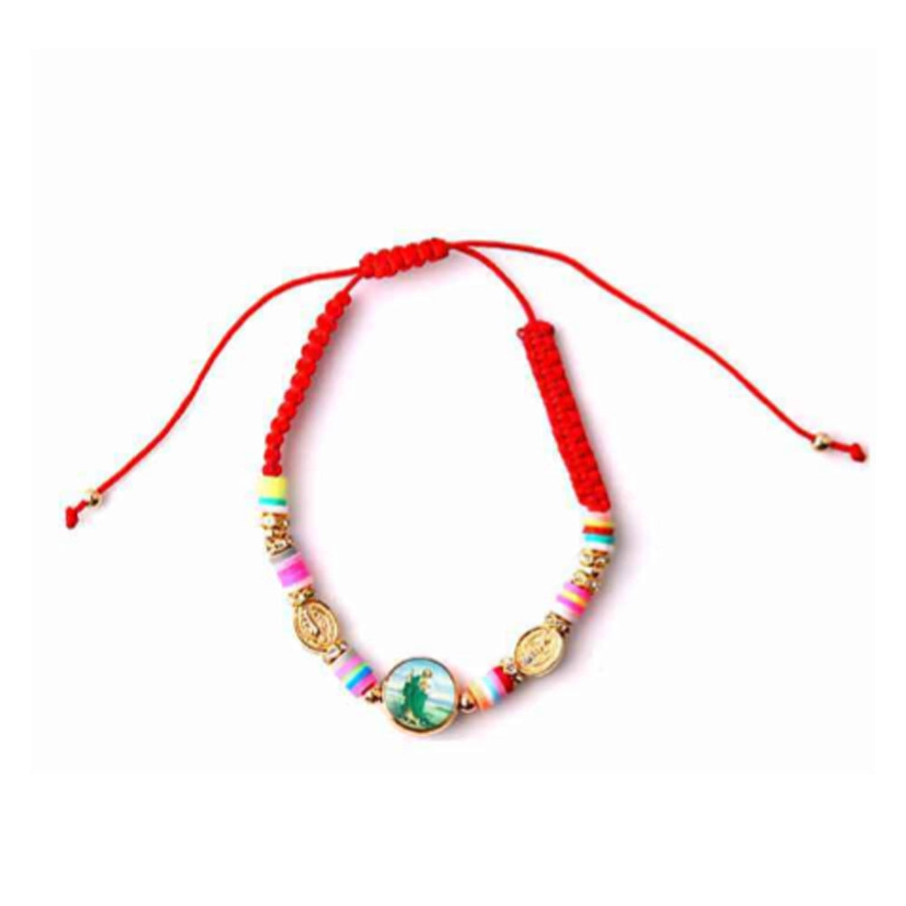 Vibrant Clay Bead Devotional Bracelet Set