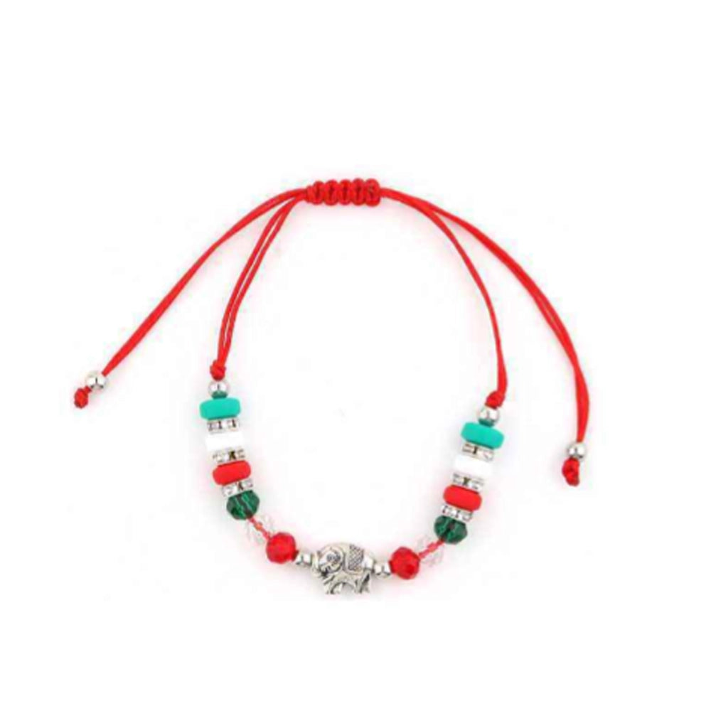 Red String Elephant Protection Bracelet Set