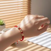 Red String Protection Bracelet with Assorted Religious Charms