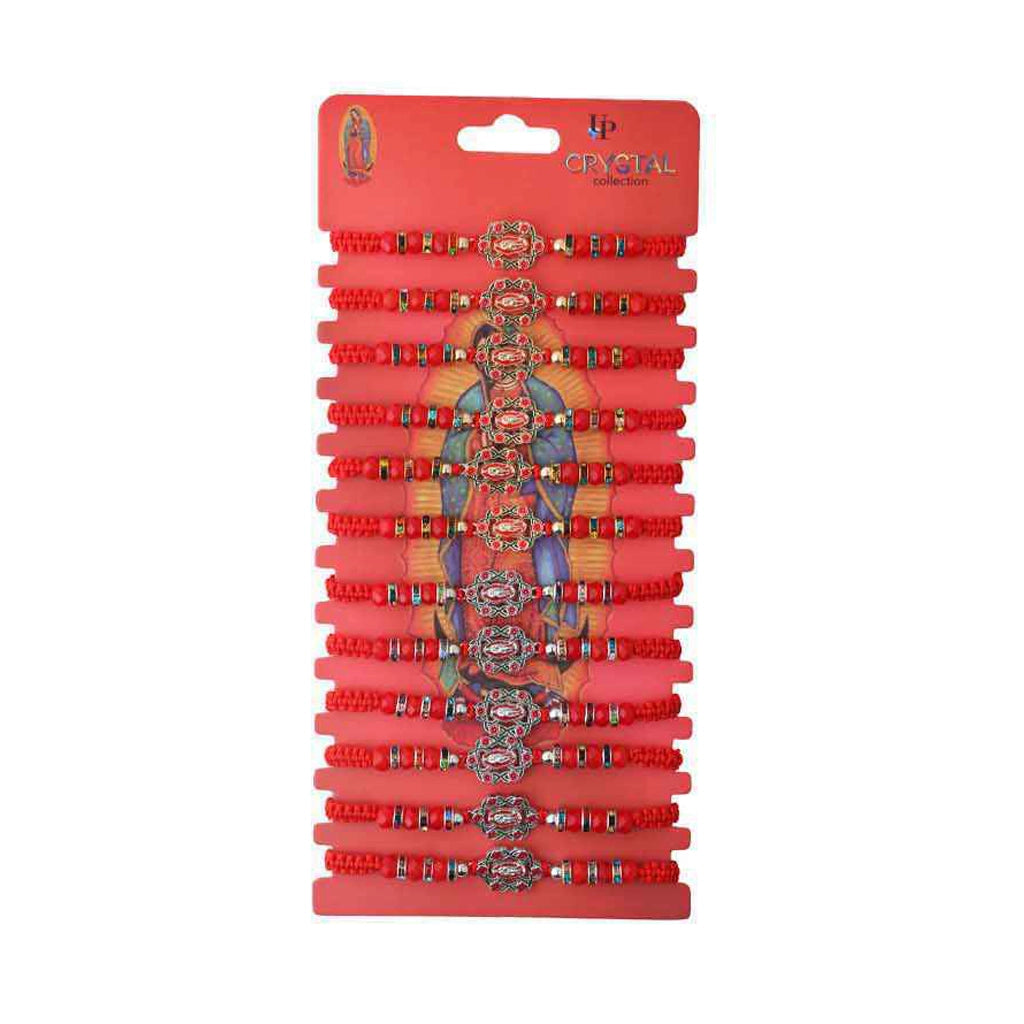 Red String of Fate Virgin Mary: Adjustable Protection Charm Bracelet