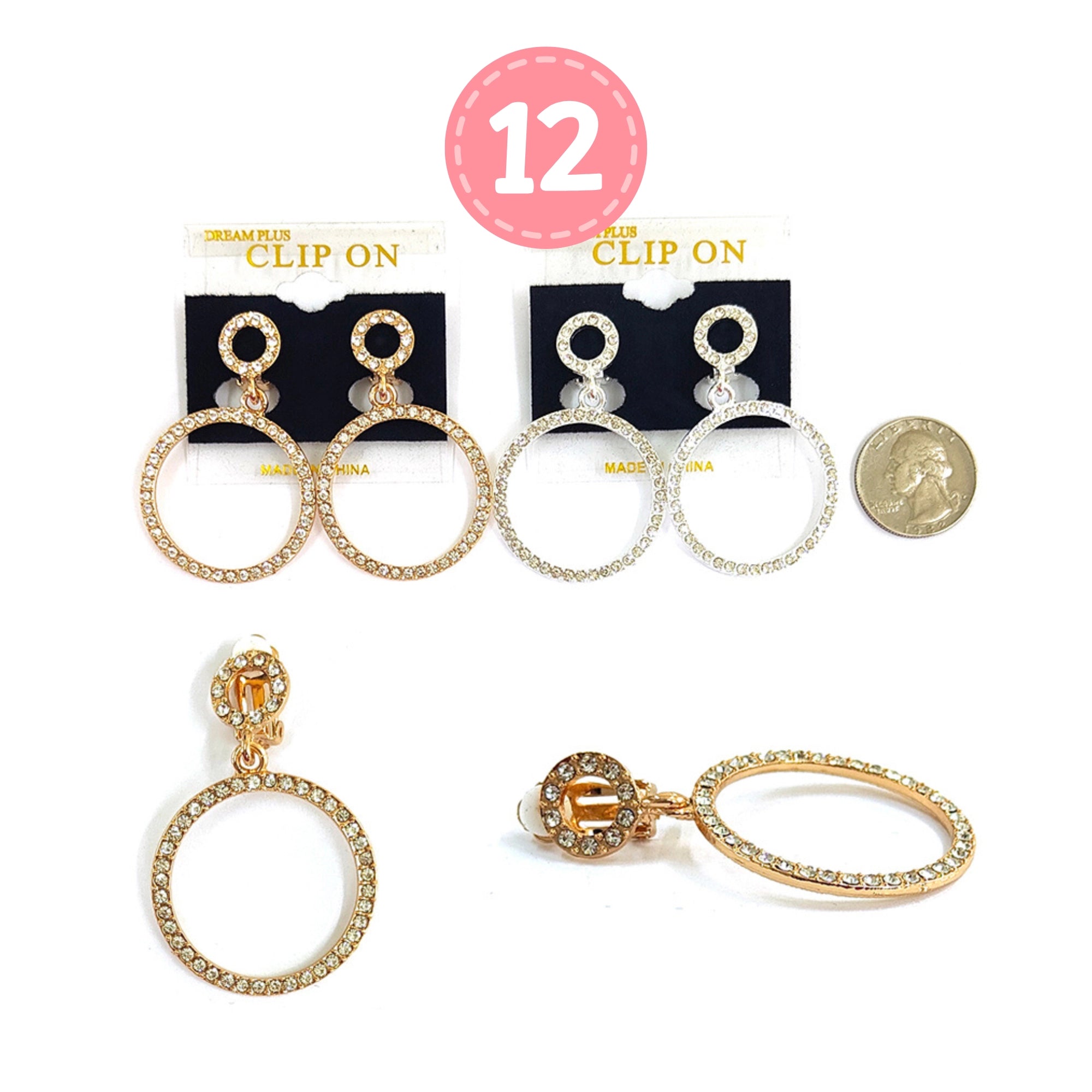 Earrings - 130 DEC7745GS-CLIP