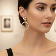 Glamour Without the Commitment! Dazzling Pave Hoop Clip-On Earrings.