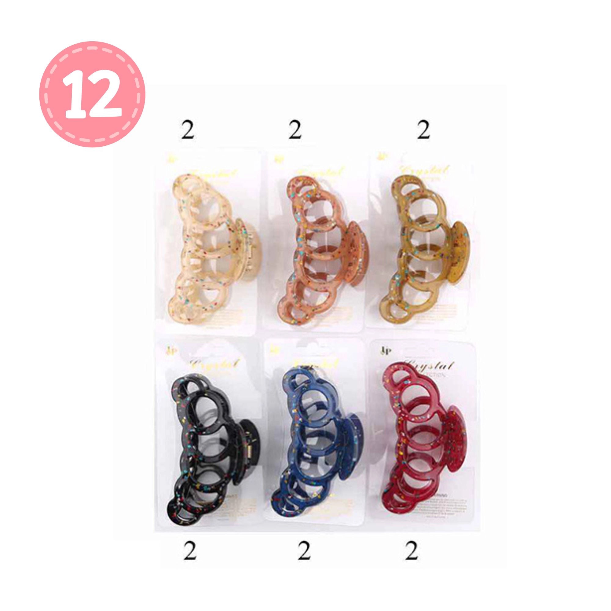 Confetti Loop Hair Claw Clip for Medium Hair | 9CM