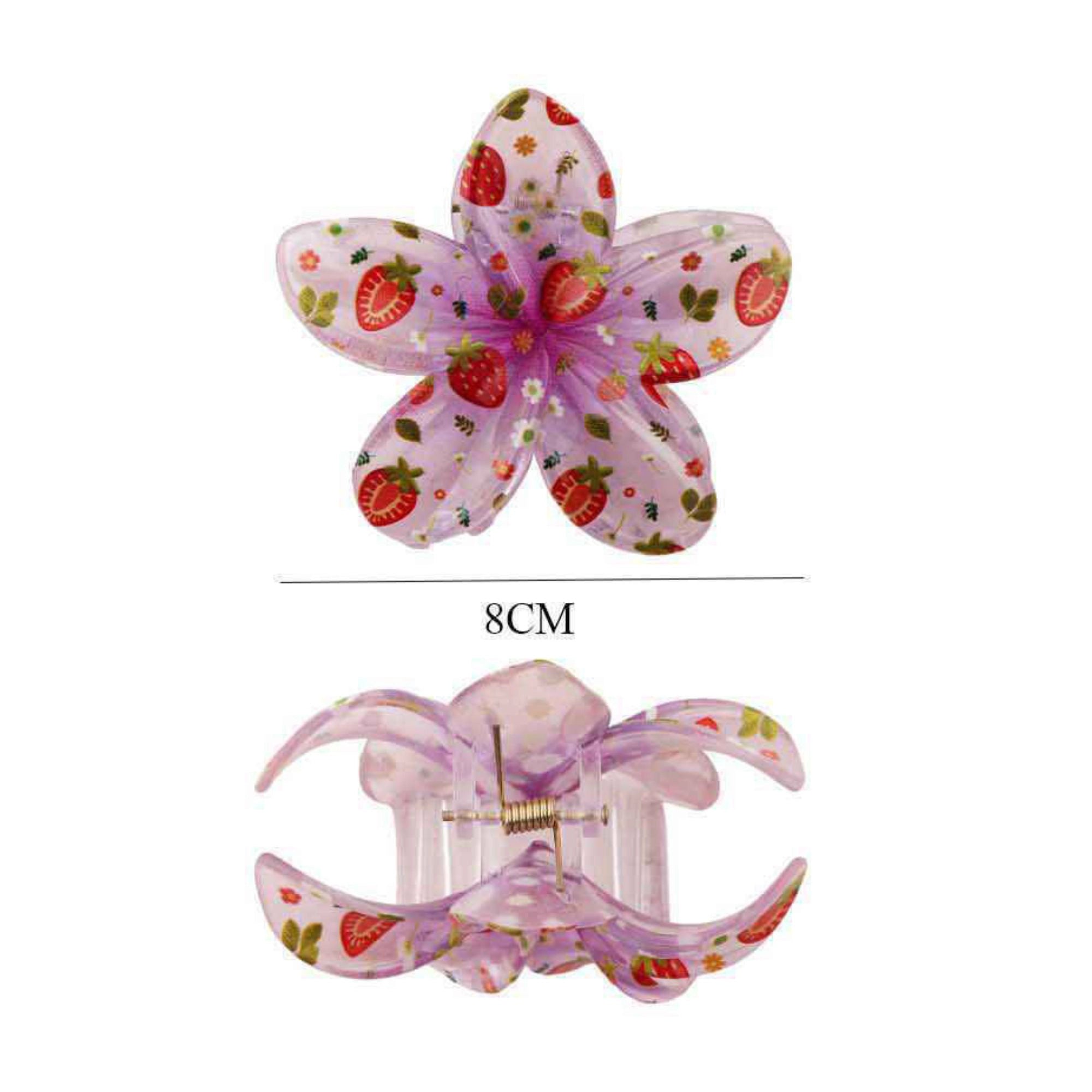 Floral Acrylic Hair Clip – Colorful Flower Claw Clip for Women