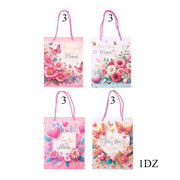 Elegant "Feliz Día Mamá" Floral Gift Bags - 12pc (DNV-2592)