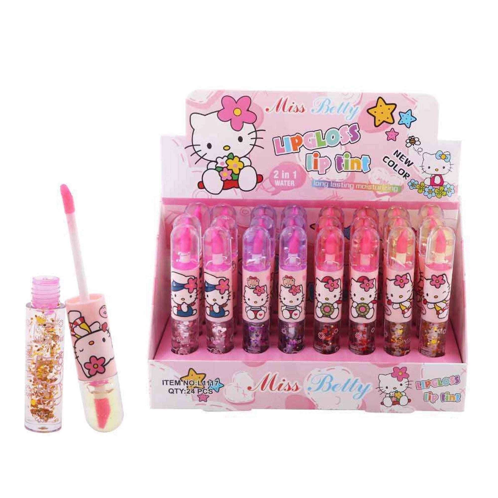 Miss Betty Hello Cat  Long Lasting Lip Gloss Tint (L1117) W-D-03