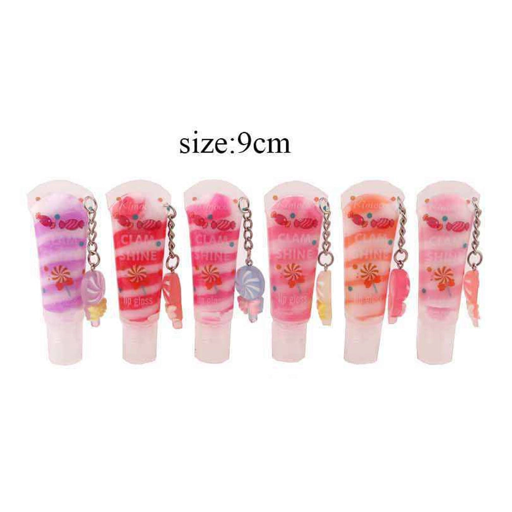 Candy Swirl Lip Gloss with Keychain Charm (R1931)