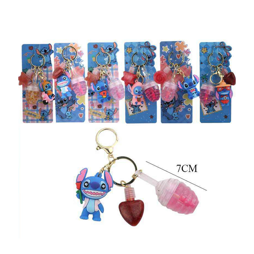 2-in-1 Blue Alien Lip Gloss Keychain - Tropical Space Series (DNV-3263)