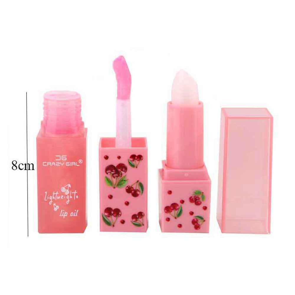Crazy Girl 2-in-1 Cherry Lip Duo: Lip Oil & Lipstick (DNV-3265