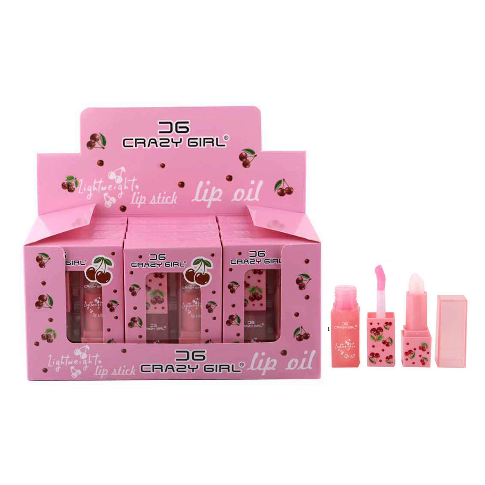 Crazy Girl 2-in-1 Cherry Lip Duo: Lip Oil & Lipstick (DNV-3265