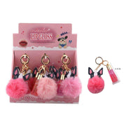 Micolor Lip Gloss Pom Pom Dog Keychain Set DNV-3308