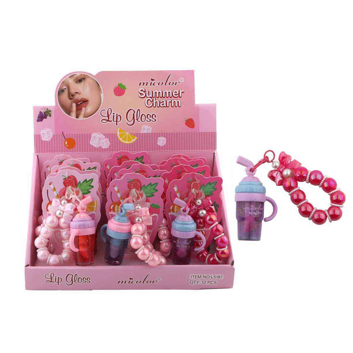 Summer Charm Lip Gloss Keychain (DNV-3310)