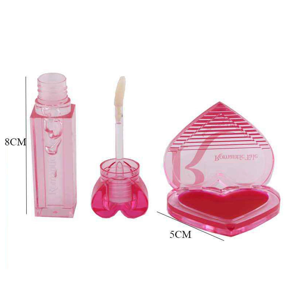 Romantic Tale Heart Lip Oil & Lip Mask Duo - 2-in-1 Glossy Hydration Set (DNV-3450)