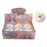 Crispy Crust Donut Squishy Toy (12-Pack Bulk Box) – 6cm Pastel Sprinkles Sensory Stress Relief Ball, Crunchy ASMR Fidget Toy for Kids & Adults (DNV-3622)