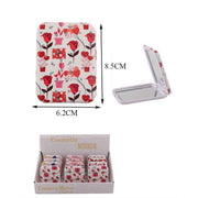 Portable Mini Pocket Compact Cosmetic Mirror Set – Cute Heart & Floral Designs (DNV-3688)