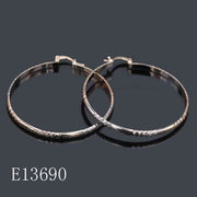 E13690 - 18K Gold Plated Twisted Multilayer Hoop Earrings – Textured Crossover Huggie Hoops for Women