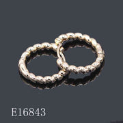 E16843 - Gold Plated Twisted Hoop Earrings – Classic Rope Textured Huggie Hoops for Women