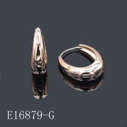 E16879 - 18K Gold Plated Chunky Teardrop Huggie Hoop Earrings for Women | Waterdrop Oval Creoles