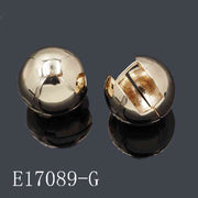 E17089 - 18K Gold Plated Chunky Sphere Huggie Hoop Earrings | Polished Ball Statement Earrings