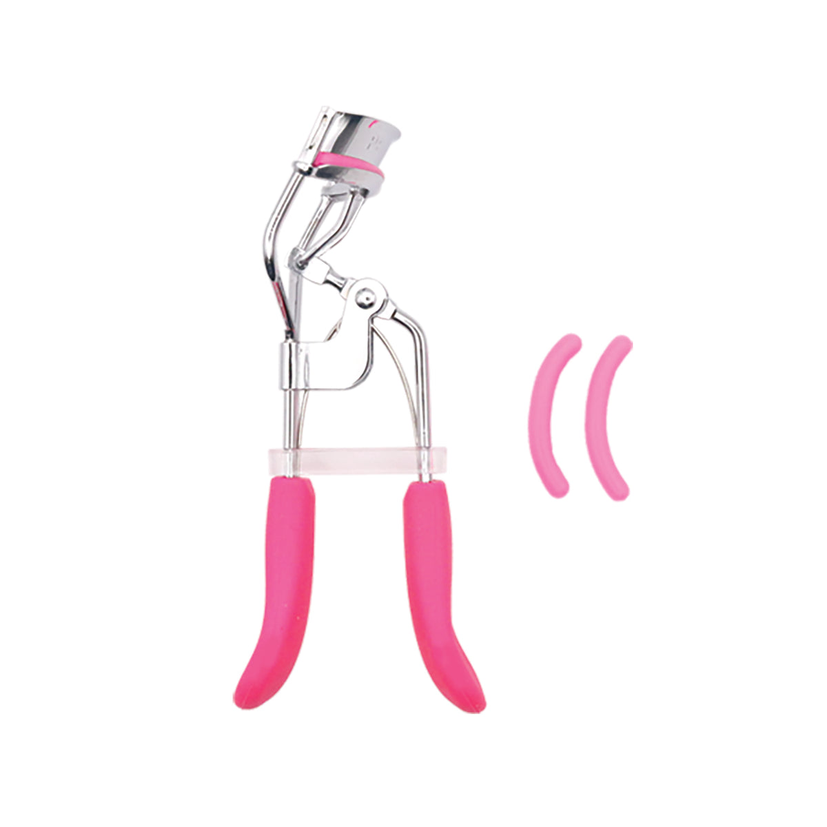 PB & Jay Deluxe Neon Eyelash Curler with 2 Refill Pads – Vibrant Hot Pink Comfort-Grip Lash Tool