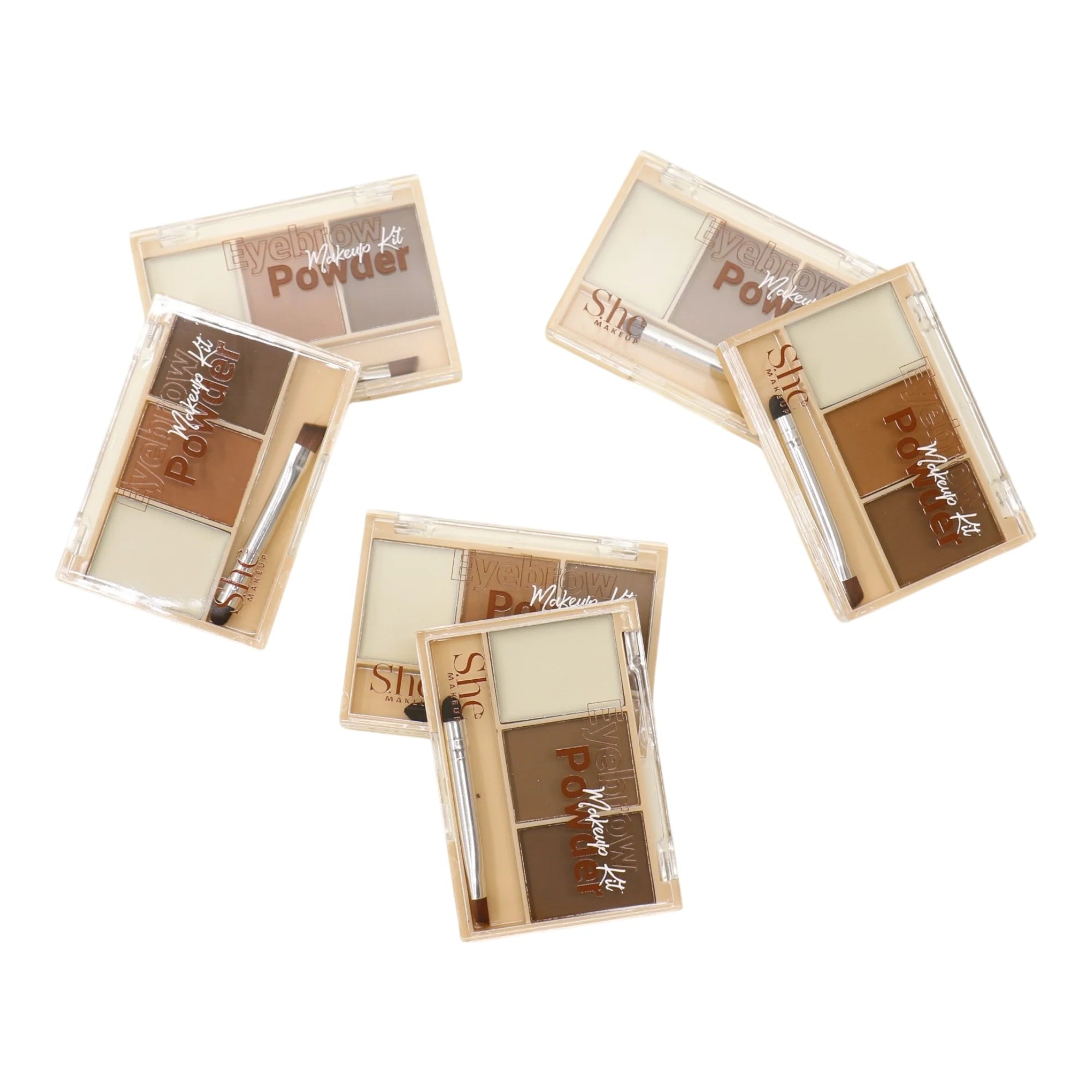 S.he Makeup Eyebrow Powders Makeup Kit Display Box | 3-Shade