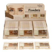 S.he Makeup Eyebrow Powders Makeup Kit Display Box | 3-Shade