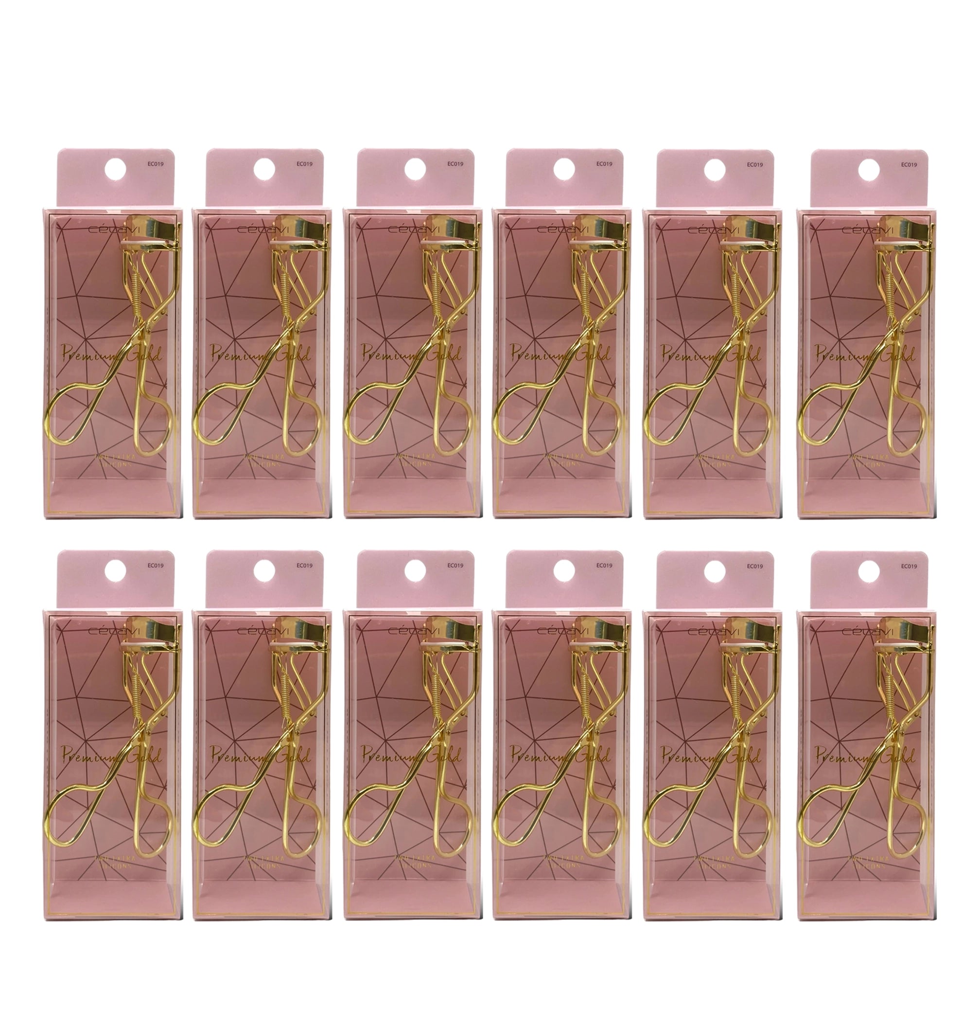 Gold Eyelash Curler - Professional Precision Lash Tool (12 Pack)