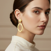 Retro Acrylic Geometric Drop Earrings (EF-6014P)