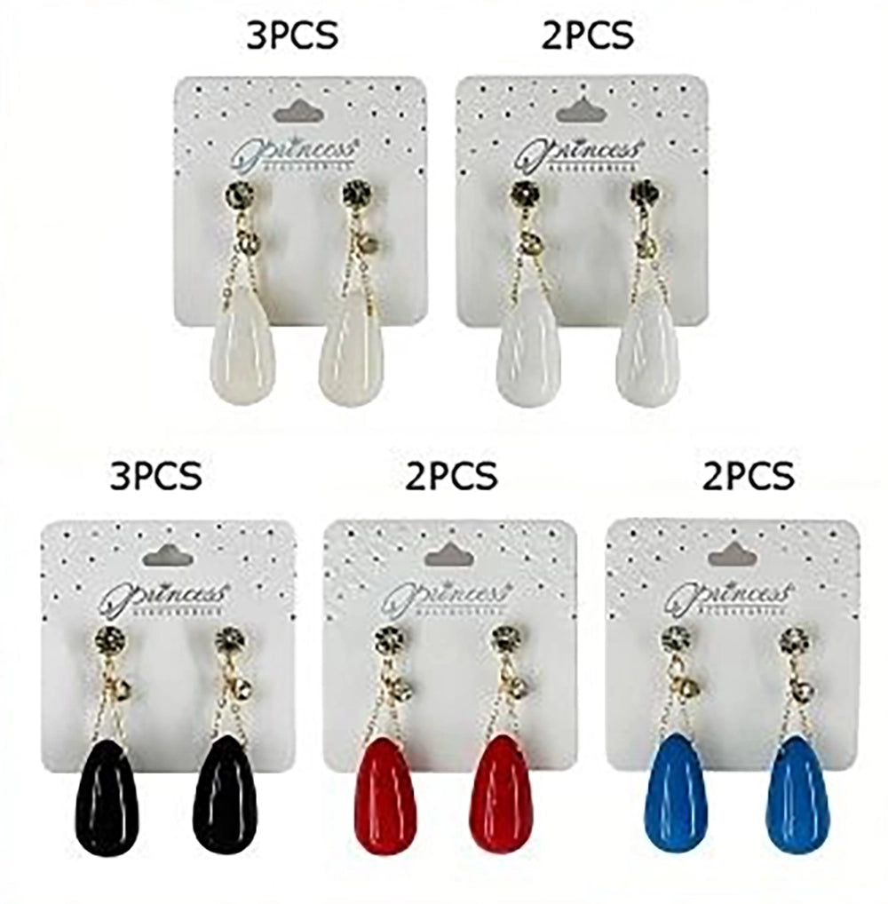 Elegant 6.2cm Rhinestone Tear Drop Dangle Earrings - Vintage Style Statement Drop Earrings for Women (EF-6028S)