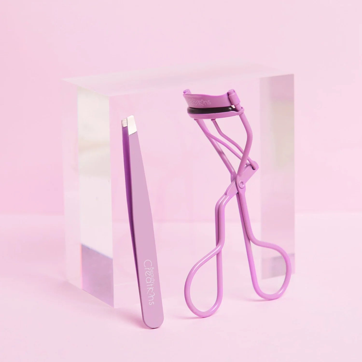 Beauty Creations - Eyelash Curler and Tweezer Set - Purple