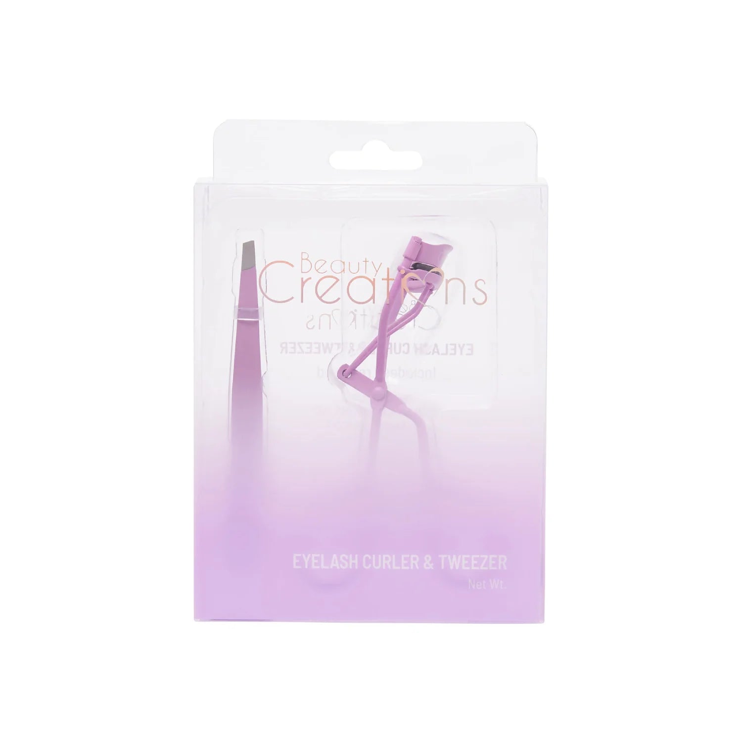 Beauty Creations - Eyelash Curler and Tweezer Set - Purple