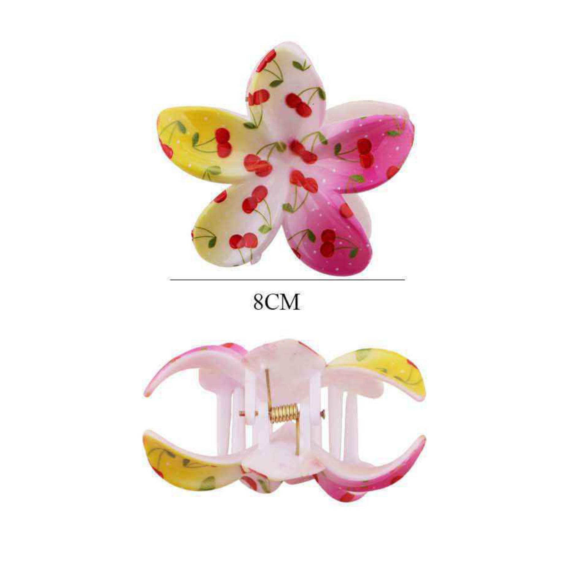 Colorful Flower Hair Clip – Acrylic Claw Clip for Women