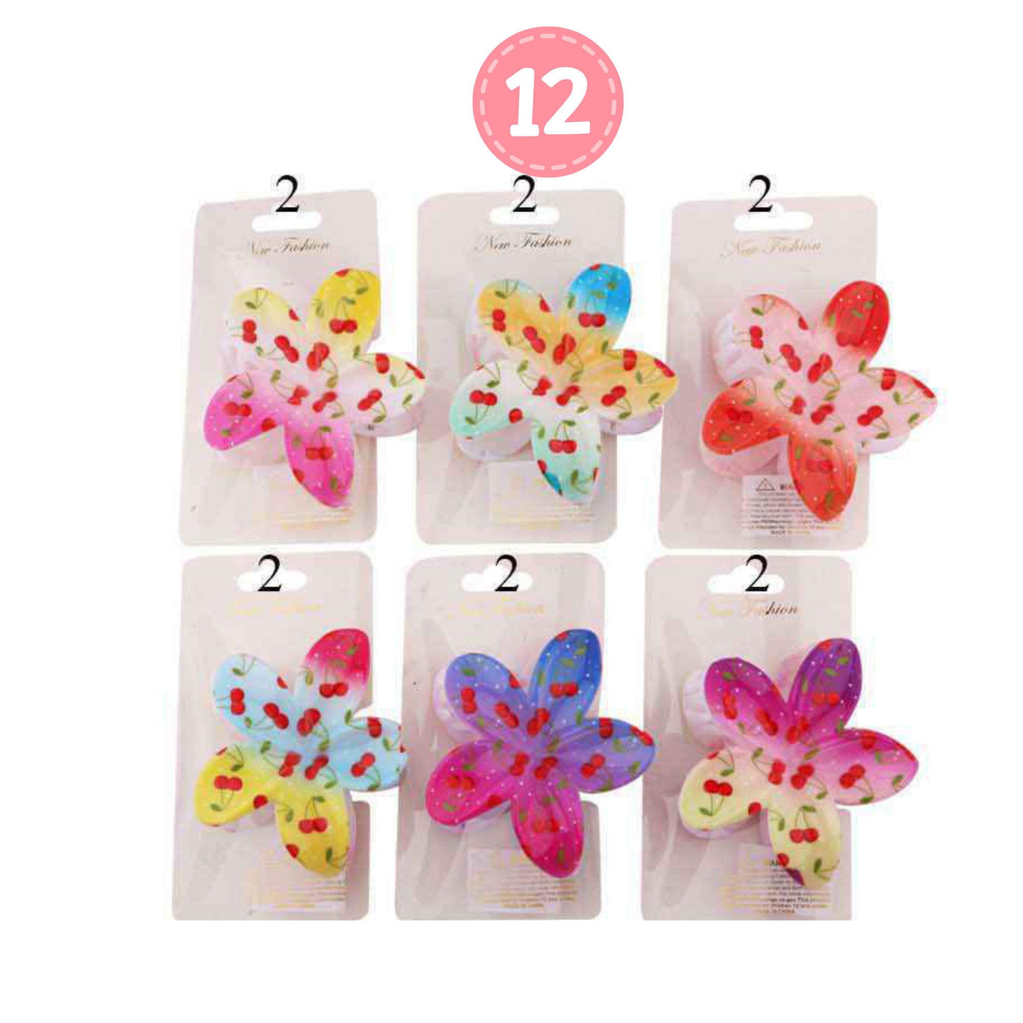 Colorful Flower Hair Clip – Acrylic Claw Clip for Women