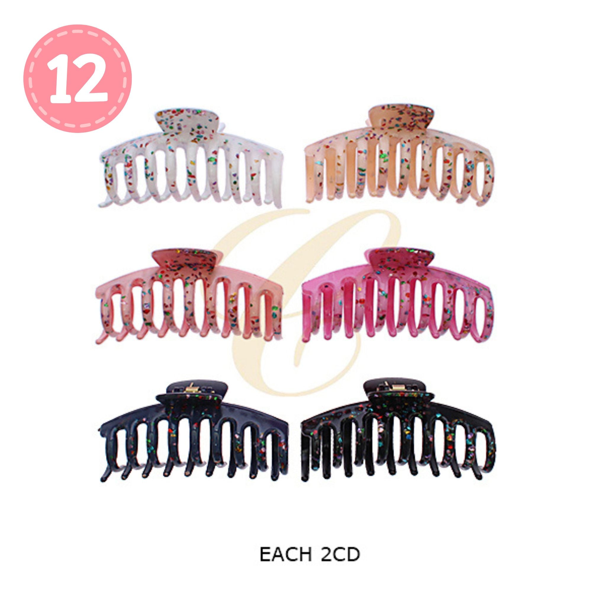 Marble Pattern Hair Clip – Large Claw Clip for Thick Hair