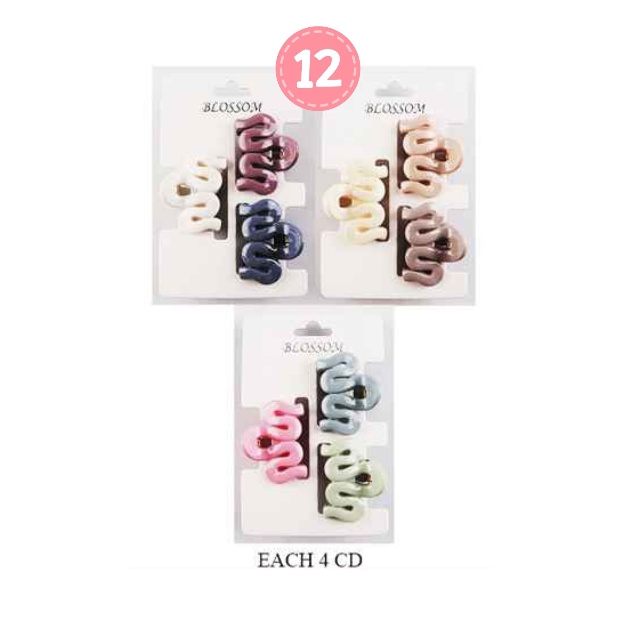 Matte Wave Hair Claw Clip – Minimal Curved Design