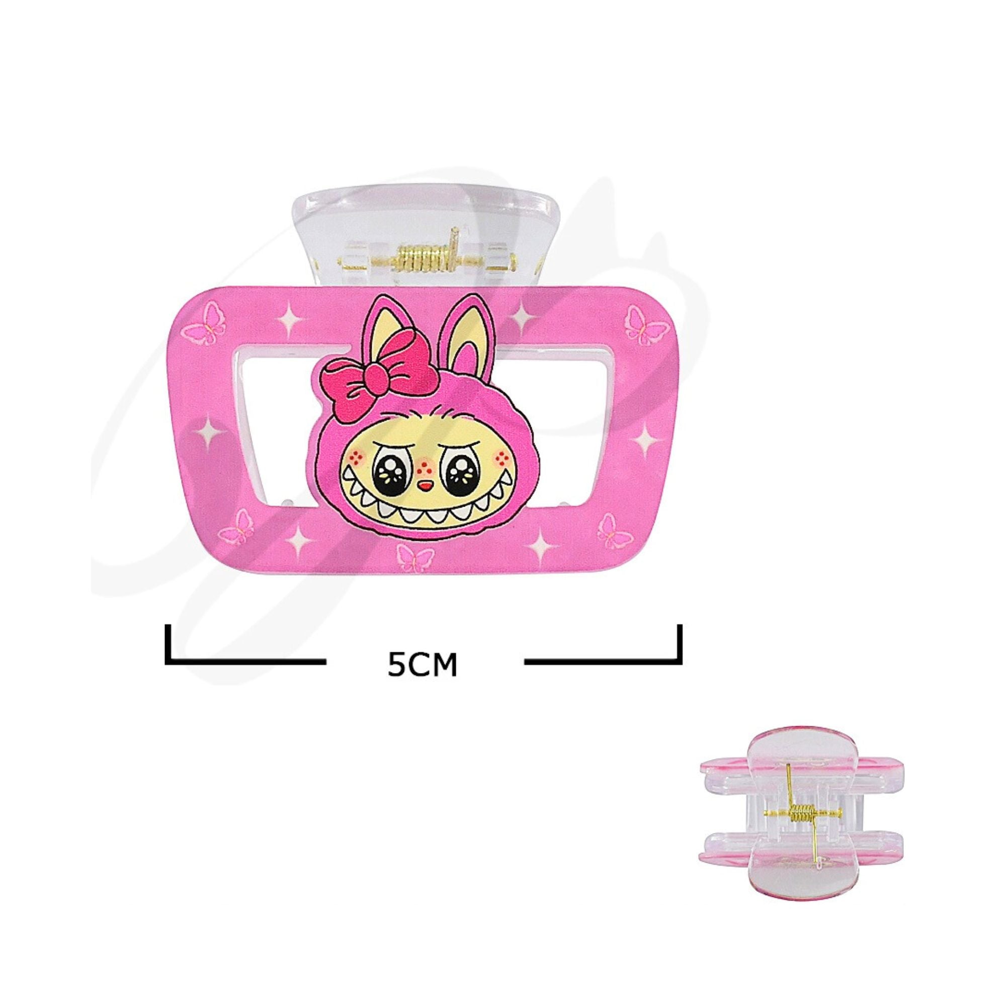 Kawaii Bunny Hair Claw Set (2 PCS) | Acrylic Rectangular Clip | Aesthetic