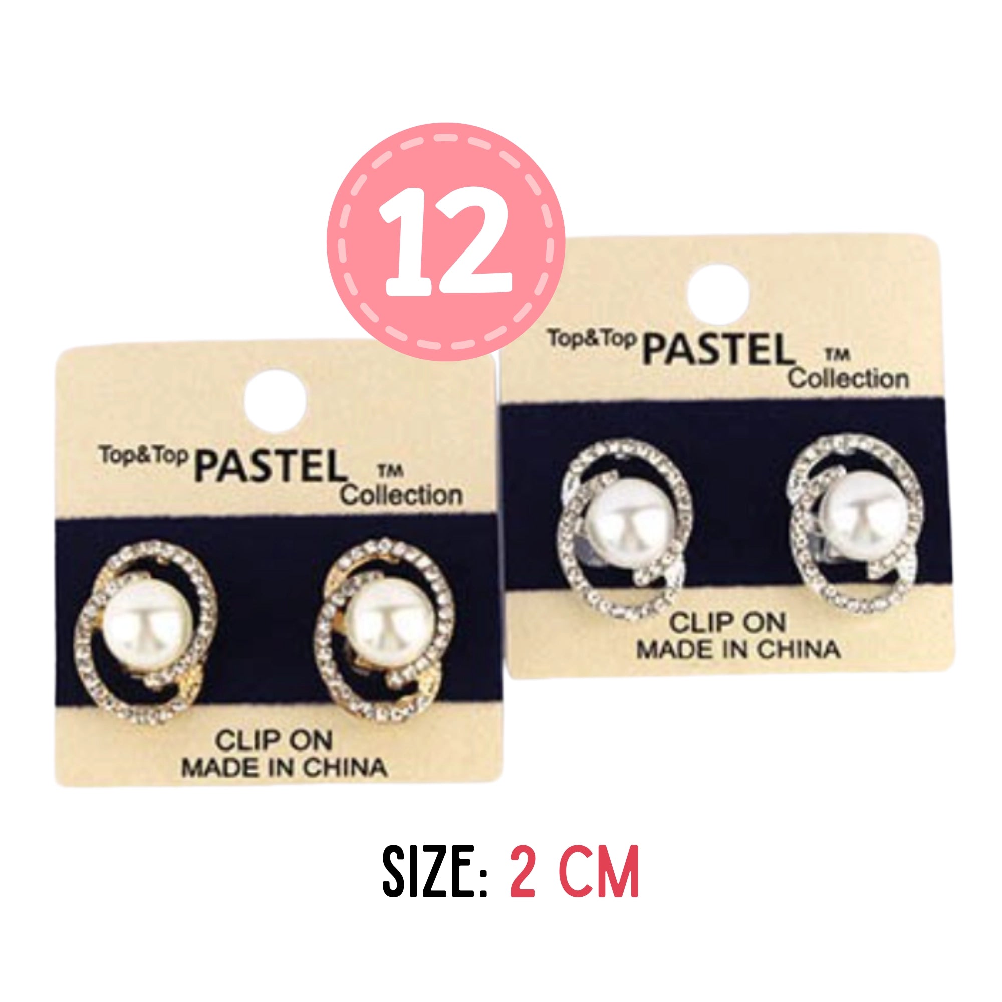 The Gala Clip-On Earrings | Sparkling Pave Pearl Statement