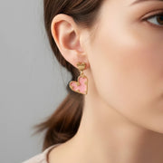 Aesthetic Sweetheart Drop Earrings - Valentine's Day Jewelry