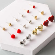 "Be Mine" Valentine's Day Heart Stud Earring Gift Set