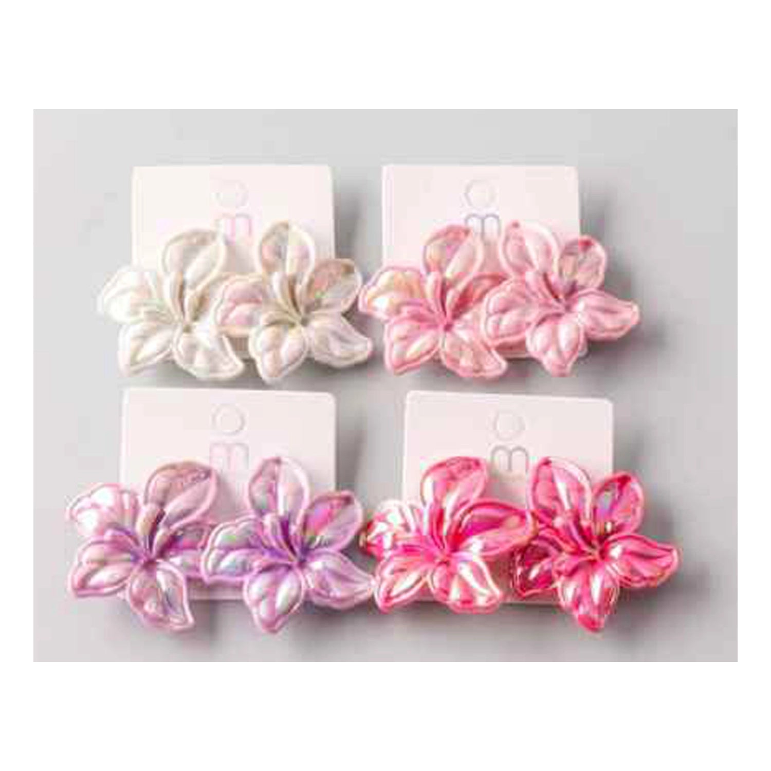 Iridescent Tropical Lily Post Earrings – 4 Vibrant Styles (ER39856)