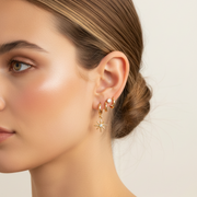 Celestial Spike Star Huggie & Stud Earring Set (3-Pair Multipack) – Gold & Silver Finish (ER39885)